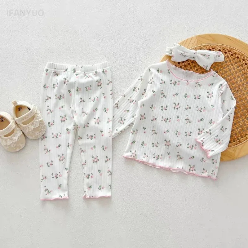 Girls Floral Pajama Set 3