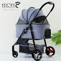 Huaying Pet Cart Outdoor Dog Cart Detachable Pet Cart Lightweight Foldable Outdoor Pet Cart Travel Stroller  Baby Stroler