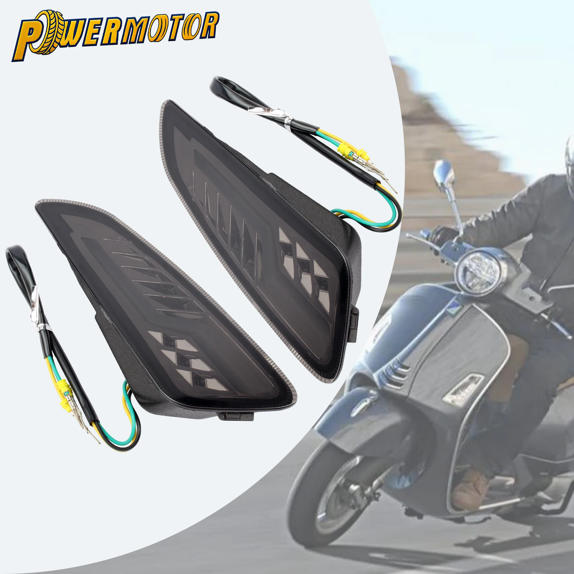 

Для мотоцикла PIAGGIO Vespa светодиодный указатель поворота спереди и сзади Elettrica Primavera Sprint 50 125 150 скутеры дневные ходовые огни