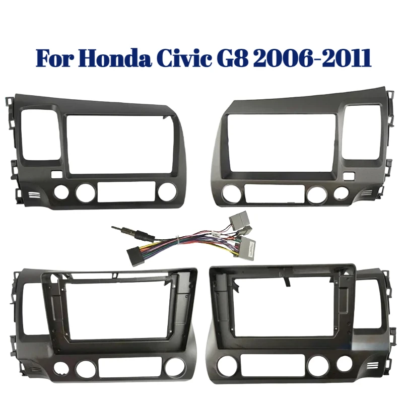 

9 Inch 10 Inch Car Frame Fascia Adapter for Honda Civic G8 2006-2011 | Android Radio Dash Fitting Panel Kit