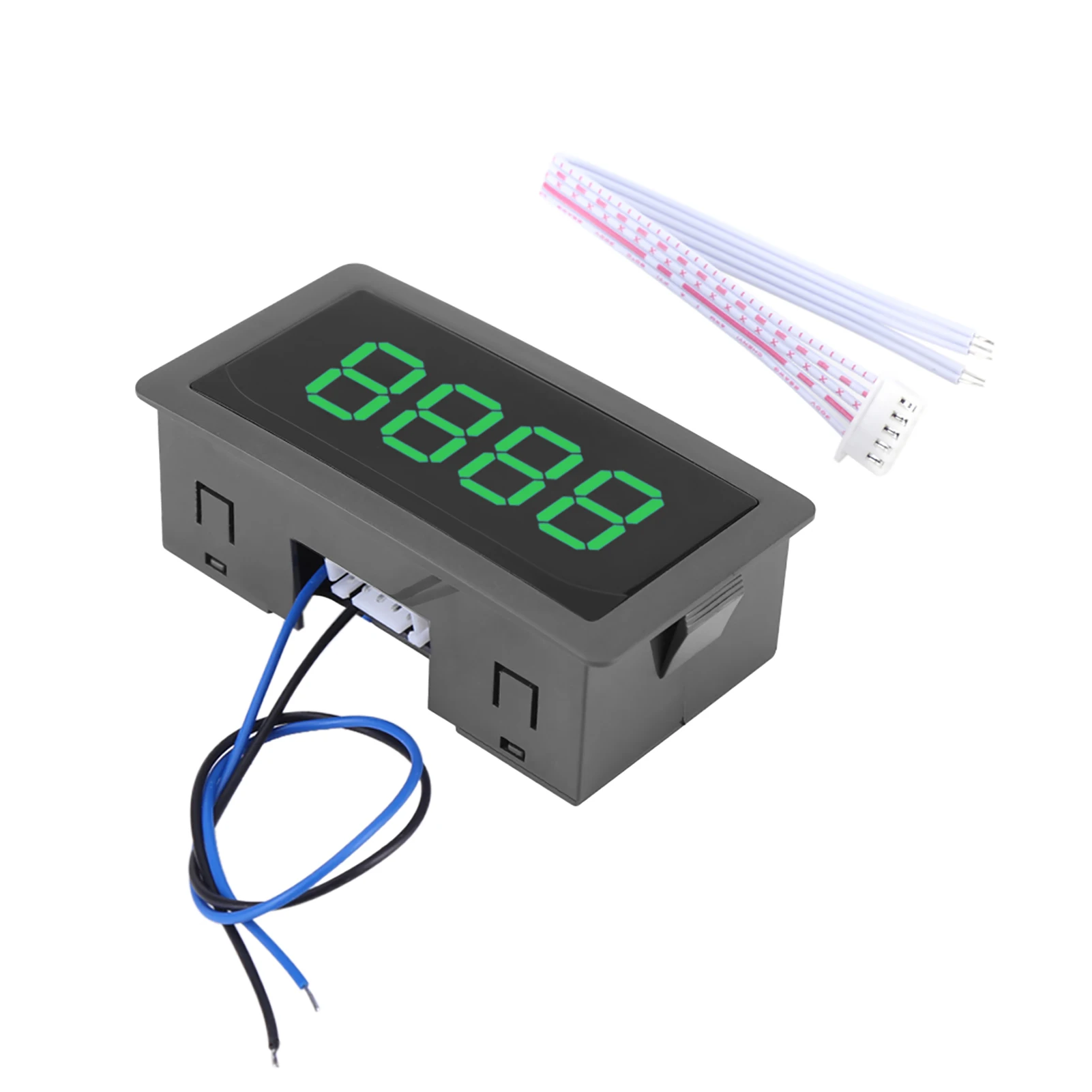 Teller LED digitaal display 4-cijferig 0-9999 omhoog/omlaag plus/min paneelteller met kabel Digitale teller omhoog en omlaag teller - afbeelding 1