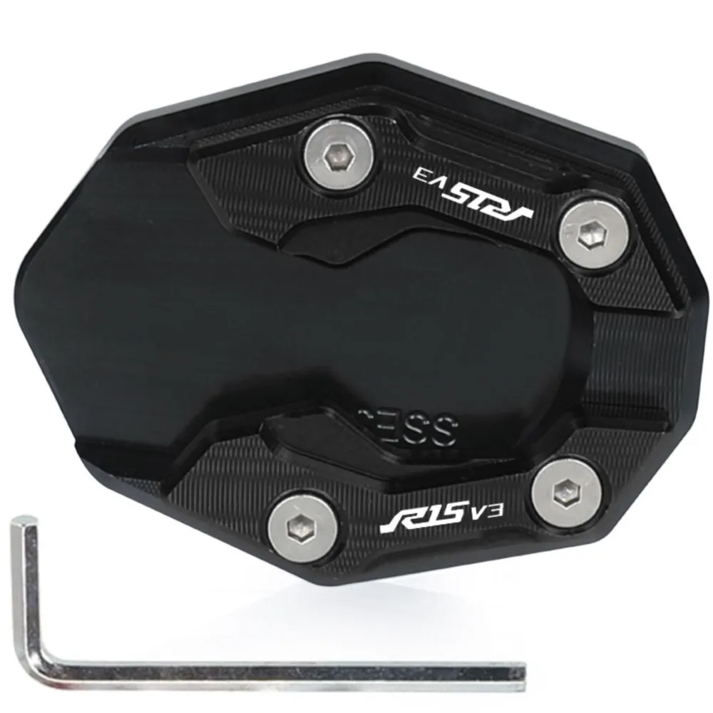 

Motorcycle Side Stand Pad Plate Kickstand Enlarger Support For YAMAHA XMAX300 R15V3 V4 MT15 XMAX125 XMAX 300 250 125 R15 MT15