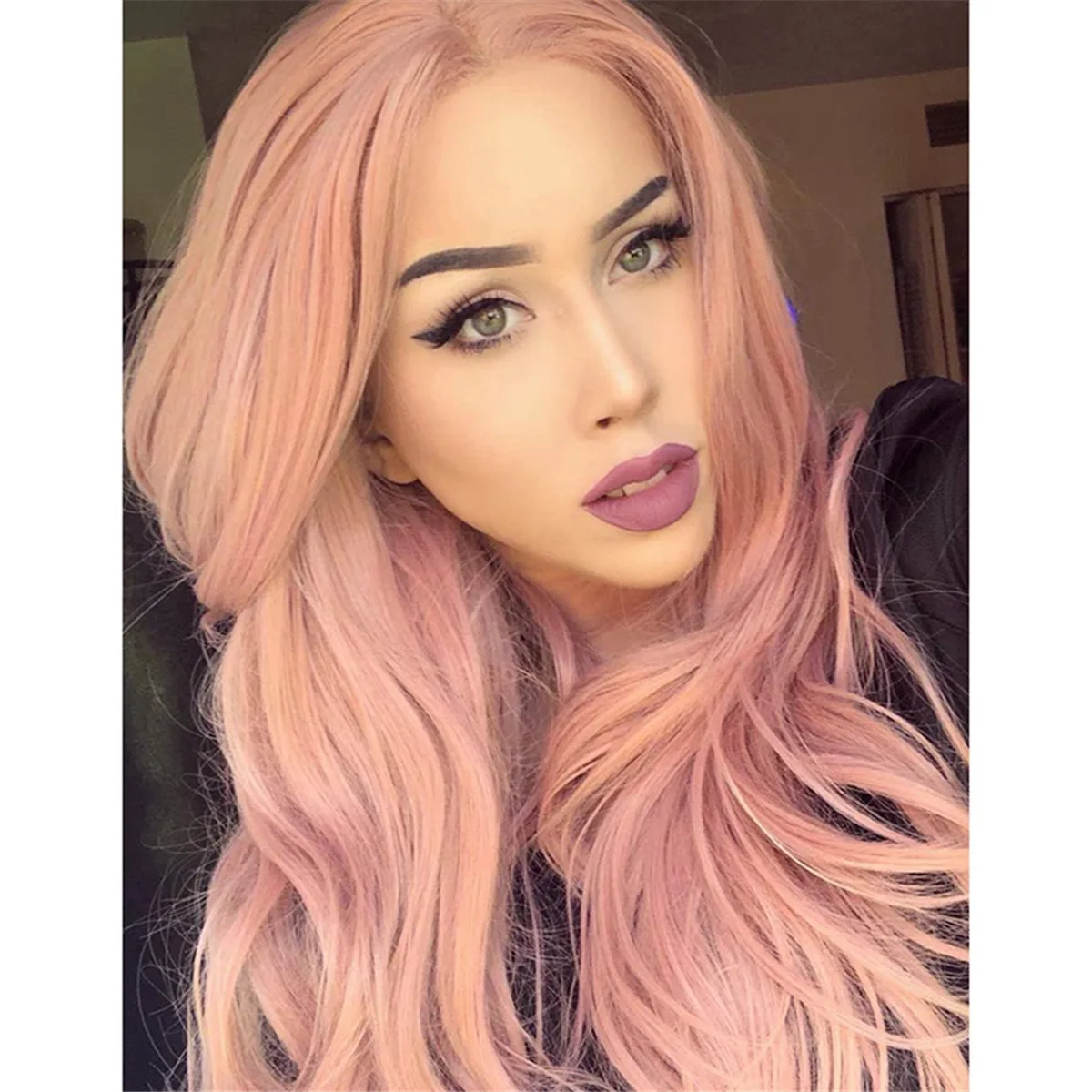 

B76A Cosplay Wig Rainbow Long Curly Wigs Fashion Cosplay Costume Hair Anime Full Wavy Wig 70cm