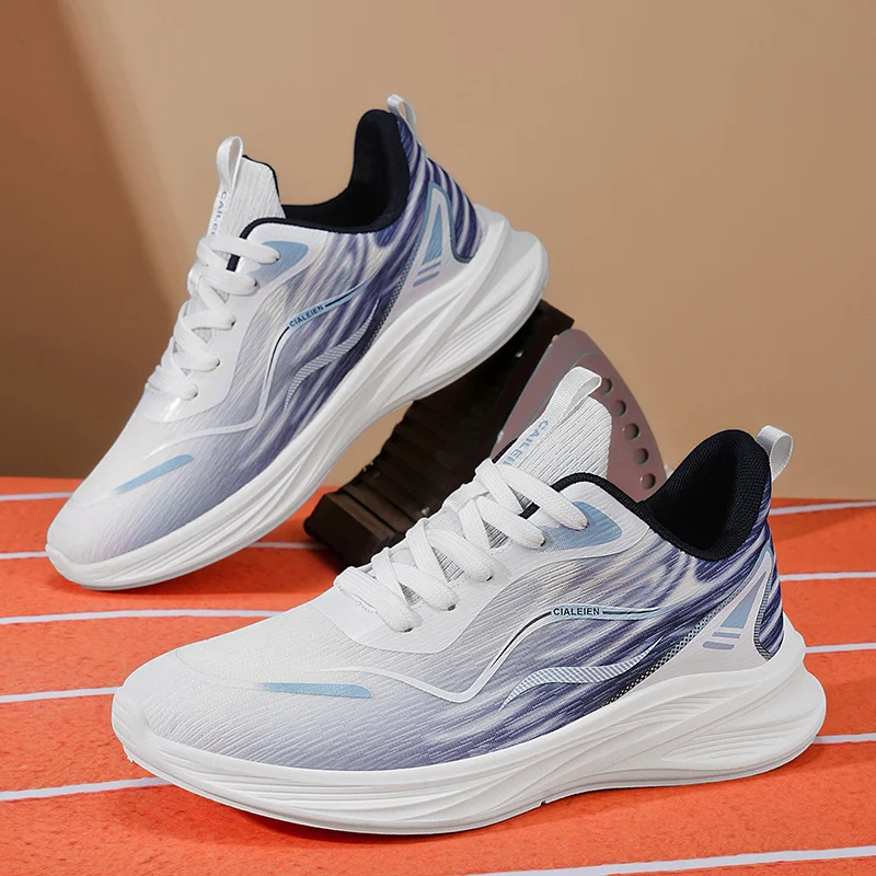 Men's breathable mesh sneakers summer soft-sole anti-slip casual running shoes fashion students lightweight speed sports shoes