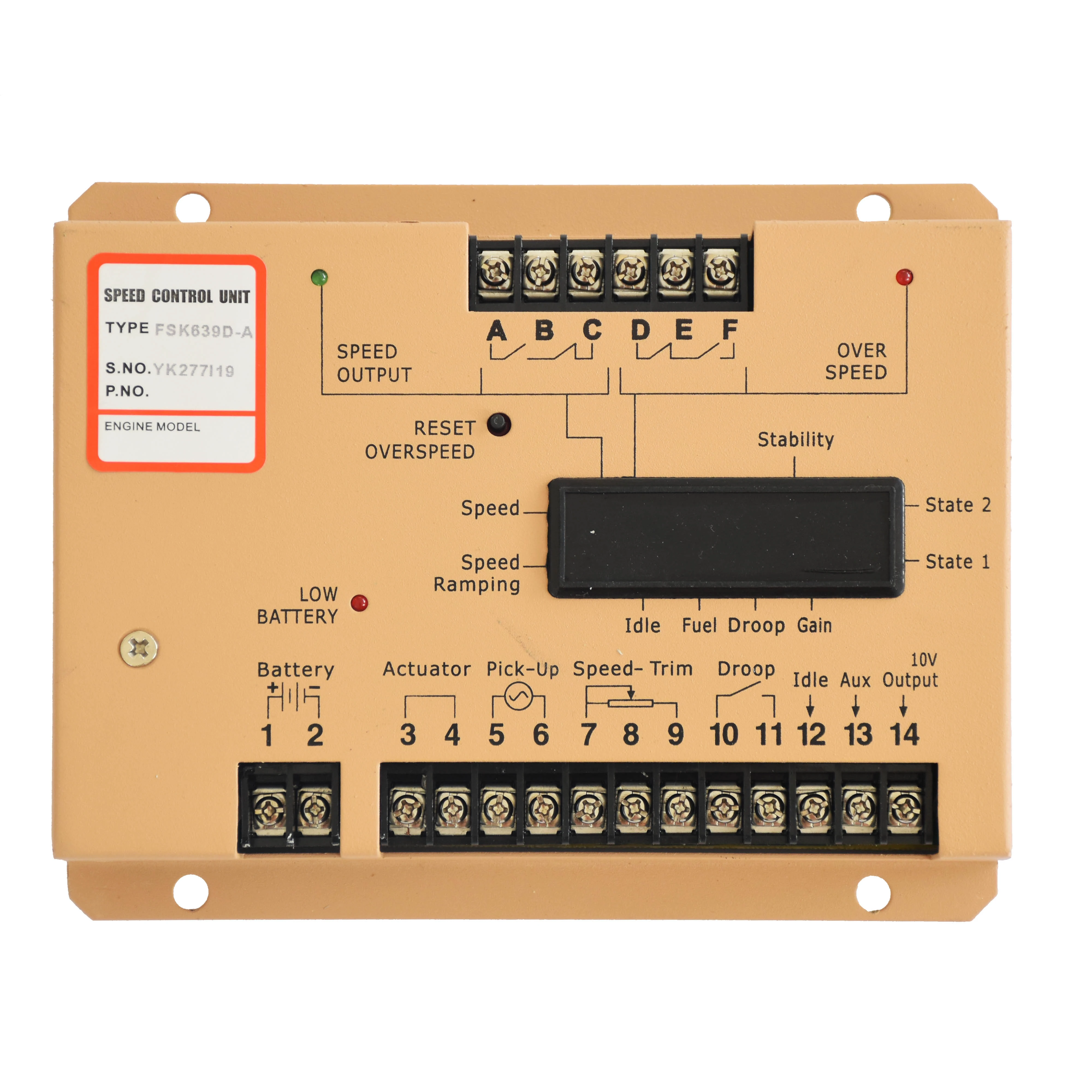 

YSD FSK639D Speed Controller Heinzmann Altronic Gas Engine Generator Controller Actuator Governor Control System