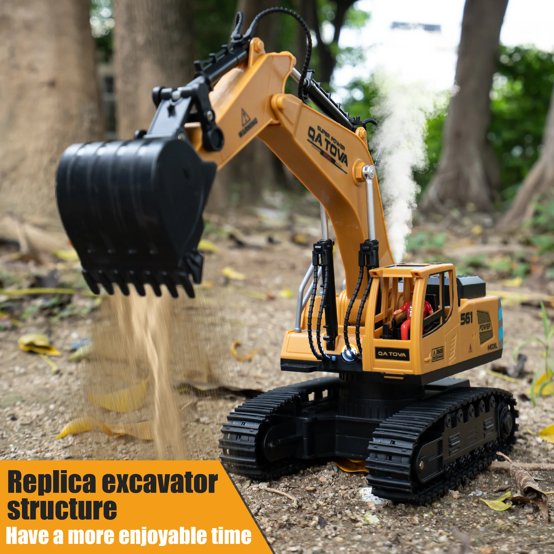 New 2.4G Remote Control Excavator Dump Truck RC Model Car Toy Professional Alloy Plastic Simulation Construction Vehicle for Kid