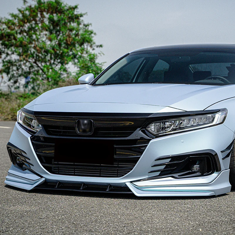 For Accord 2021-2022 New Style Body Kit with Front Bumper Lip Side Skirt Rear Diffuser Spoiler 5