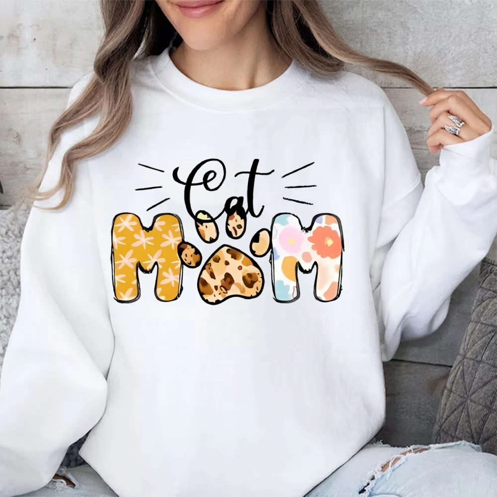 

Толстовки с изображением кошки и мамы, пуловеры для влюбленных котят, женские толстовки с круглым вырезом и длинными рукавами, женские толстовки с графическим рисунком, осенние уличные топы