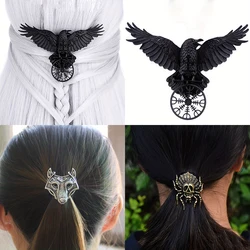 Viking Celtic Wolf Hair Band Cosplay Halloween Party Costumes Gothic Raven Hair Clips Props Spider Elastic Hair Accessories