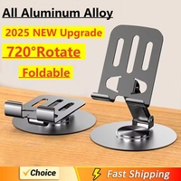 720 Rotate Aluminum Alloy Tablet Holders for iPad Adjustable Folding Lazy Desktop Live Portable Mobile Phone Stands Mount