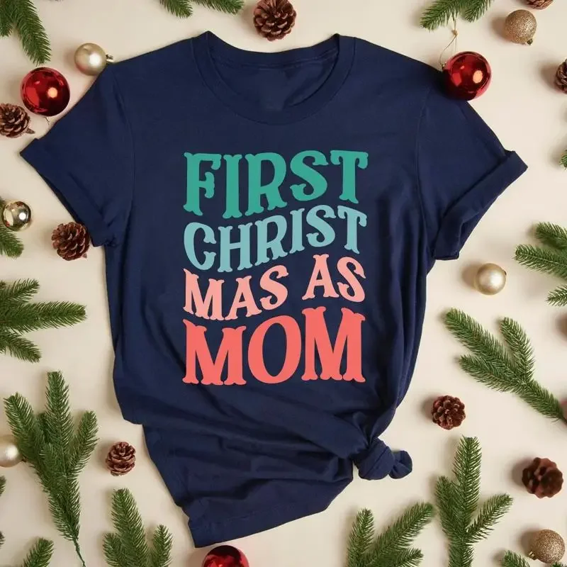 1st Christmas Matching Family T Shirt First Mom For Outfits Dad