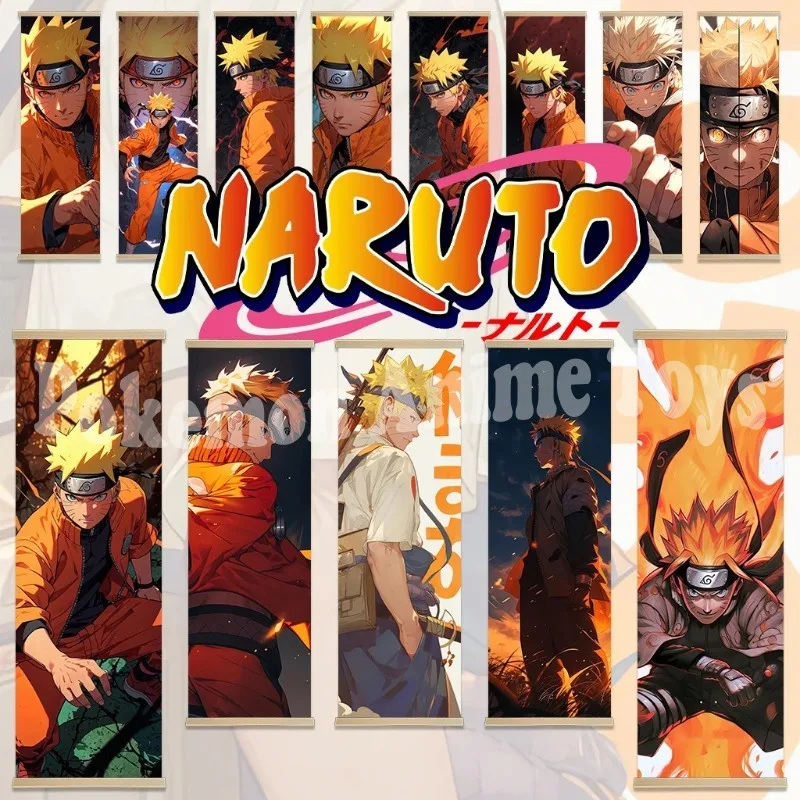 Naruto Uzumaki Naruto cuadro artístico de pared desplazamiento lienzo colgante de pared pintura decoración del hogar cartel de Anime arte de pared decoración de la habitación