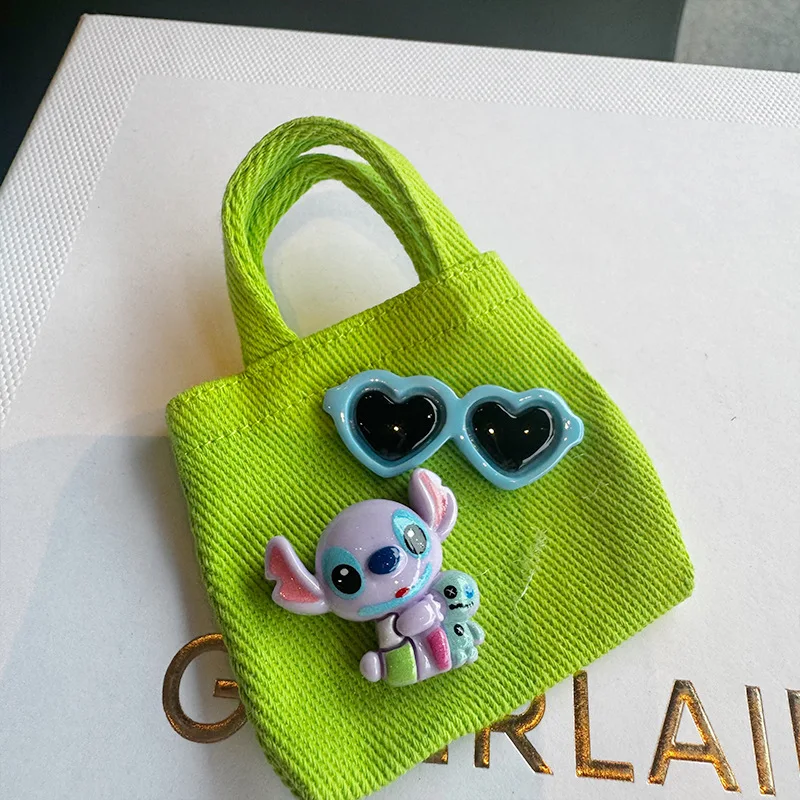 Mini cartone animato carino punto animale cuore pesca borsa borsa di tela studente blu giallo zero portafoglio borsa da viaggio kawaii
