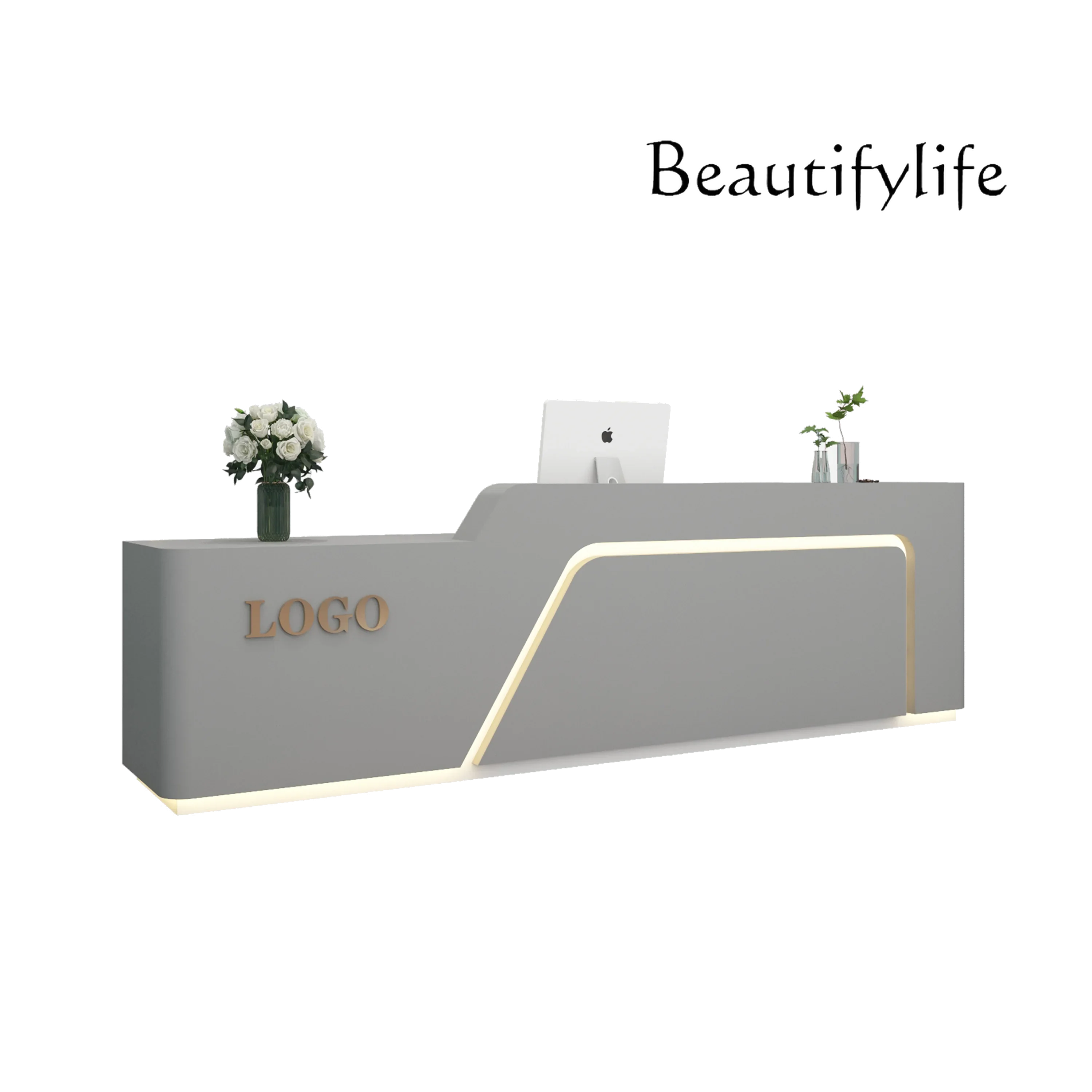 

Cashier Bar Counter Simple Modern Store Small Bar Counter Company Reception Desk Painting X