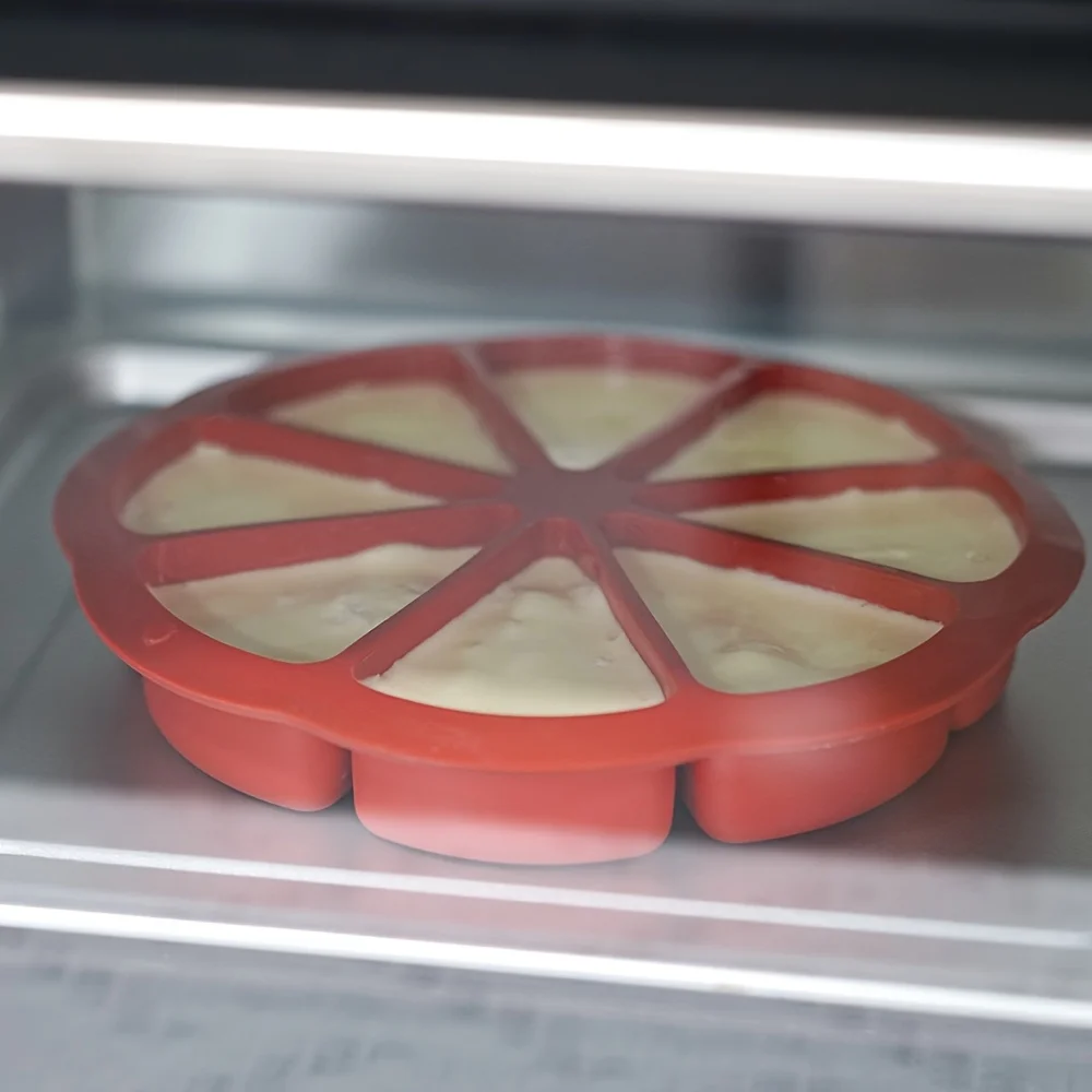 Juego de moldes para pasteles triangulares de silicona, 1 unidad, adecuado para bandejas antiadherentes de 8 cavidades para brownies, panqueques, magdalenas, Etc.