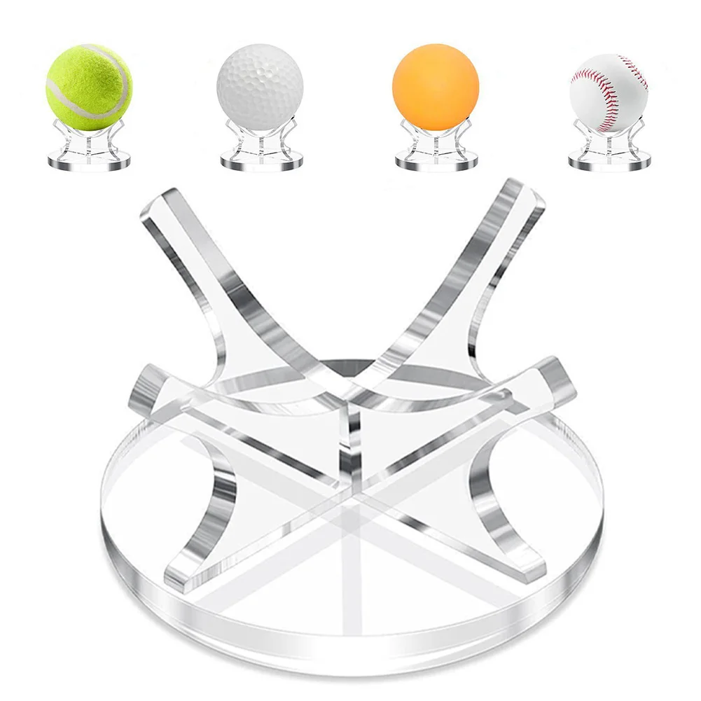 

Acrylic Small Ball Stand Holder Clear Baseball Display Stand Memorabilia Autograph Baseball Stand for Golf Softball Tennis Ball