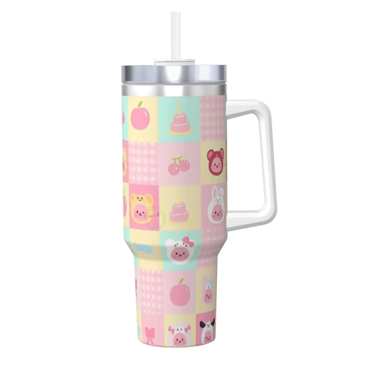 Loopy MINISO Stainless Steel Tumbler Cartoon Travel Thermal Cups With Straws and Lid Large Mugs Cup Hot Drinks Water Bottle