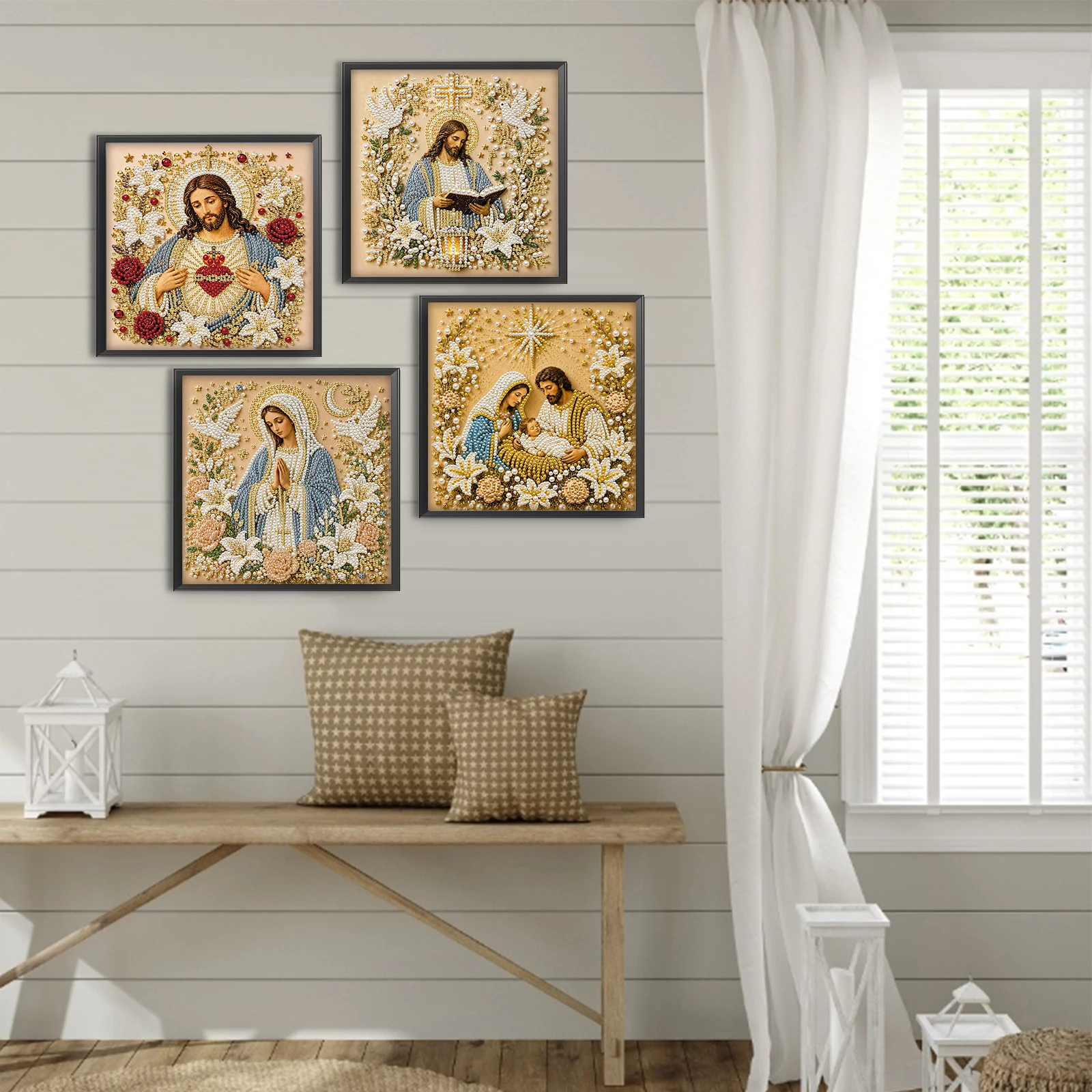 5D DIY Pearl Painting Kit with - Resin Art Frame recension och pris