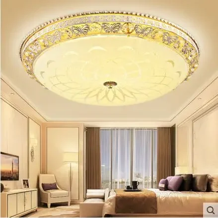 

modern Bedroom simple led ceiling lamp round living room atmosphere home crystal lamp warm room lamp