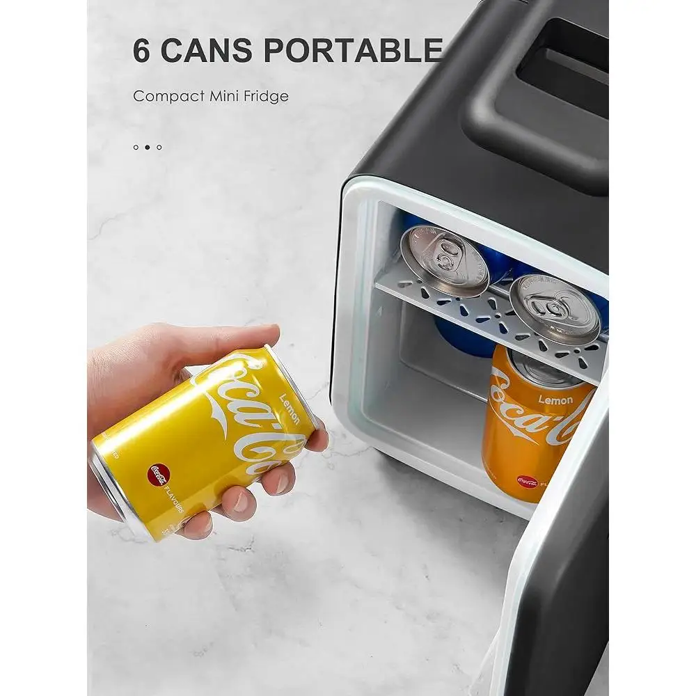 Compact Personal Mini Refrigerator 3.7L Multifunctional Cooler and Warmer Cosmetics Food Beverages Office Bedroom Travel