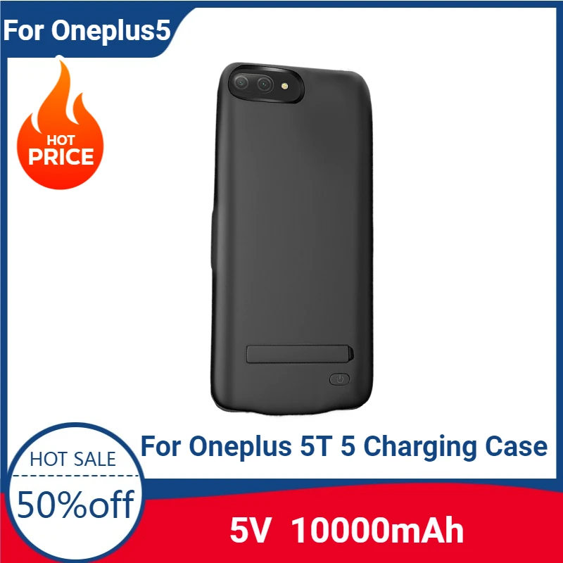 

10000mAh Powerbank Cover For Oneplus5 5T External Battery Cases Portable Charger Power Bank Cover For Oneplus 5T 5 Charging Case