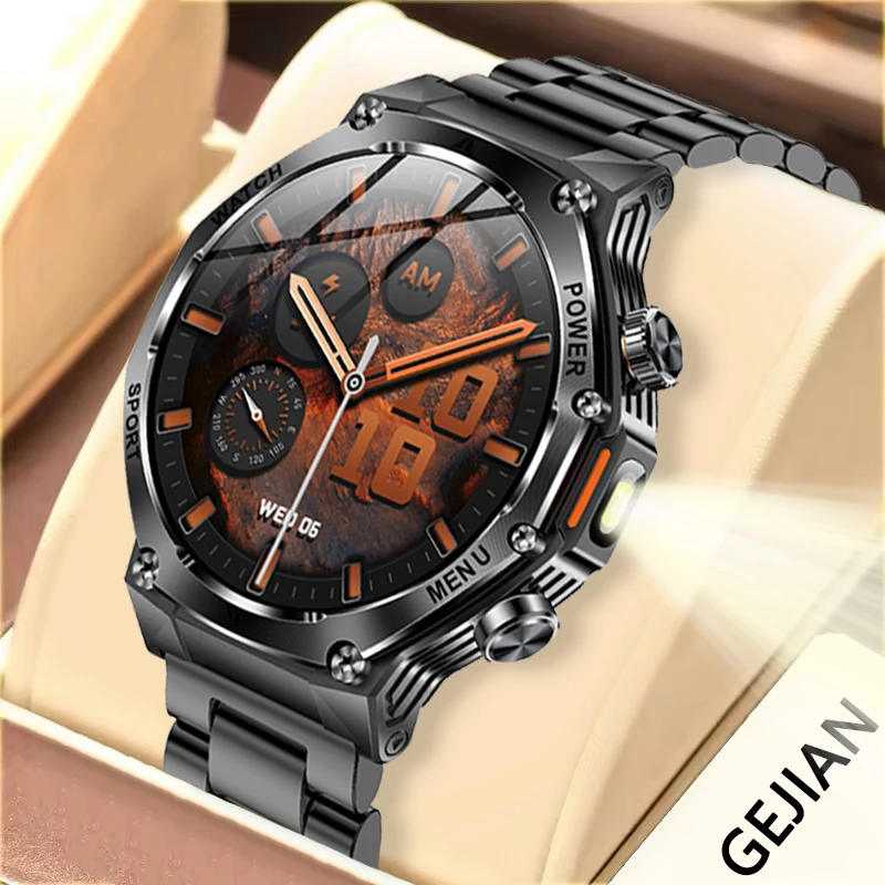 Men's Smart Watch Supports One Click 5.2 Bluetooth Call, IP67 Waterproof 1.8-inch Large Screen HD Resolution 390 * 390 Watch