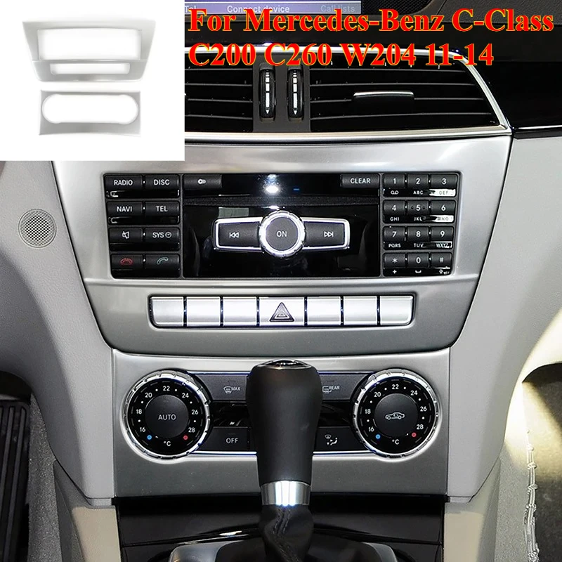 

Steel Center Console CD Volume Knob Frame Decoration Cover Trim for Mercedes-Benz C-Class C200 C260 W204 11-14 Car Styling