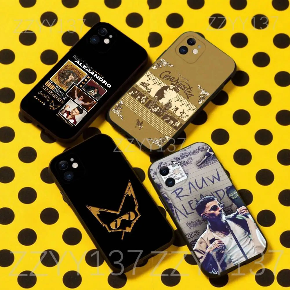 

R-Rauw A-Alejandro Rapper Phone Case For iPhone 17,16,15,14,13,12,11,Pro,Max,Plus,Air,X,XS,XR,SE,8,7,Mini,Soft Black Funda