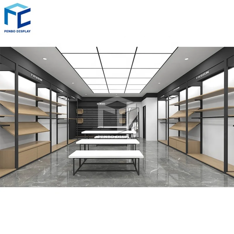 

2025customized.High End Clothing Store Display Design Decor Retail Design Garment Shop Fitting Interior Design