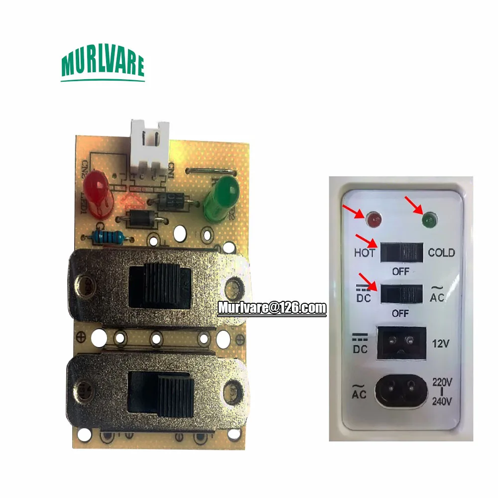 Car Refrigerator Maintenance Parts Double Switch  12V Power Board With Wire