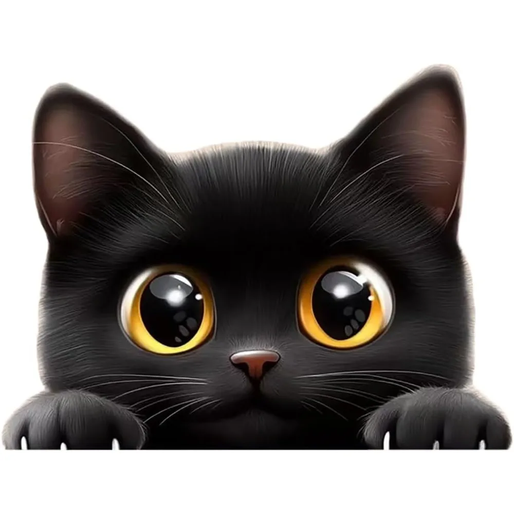 

Super Cute Black Cat Vinyl Sticker Removable Decal for Cars Trucks Bumpers and Laptops Decorative Pet Waterproof Car Laptop
