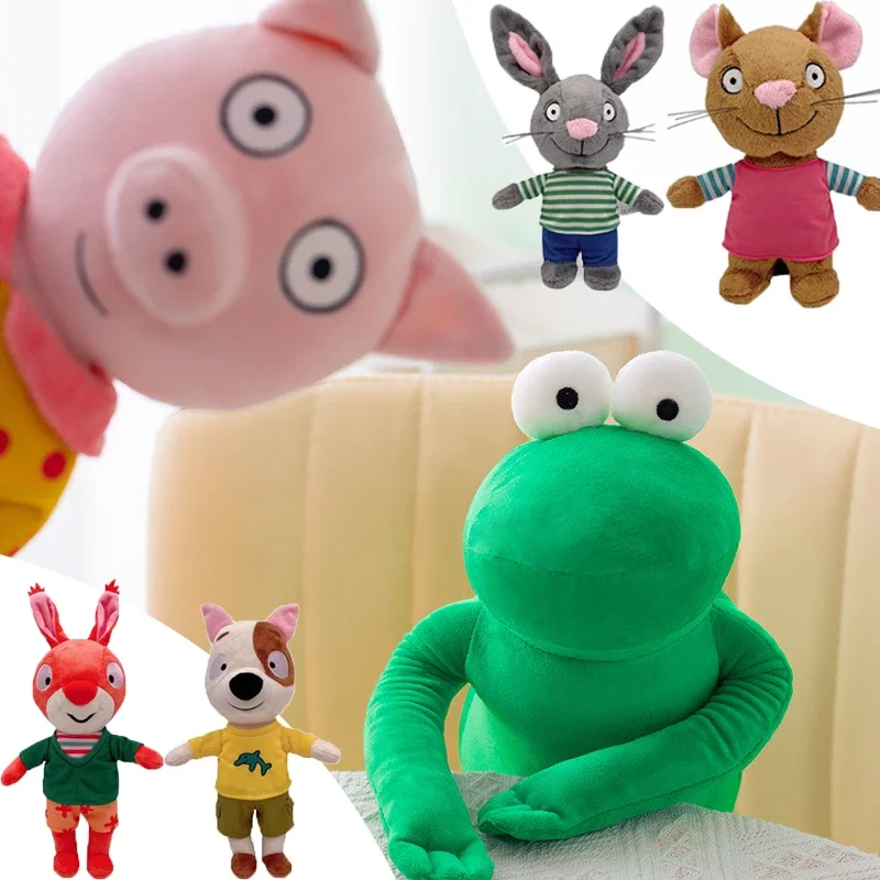 

Pip and Posy Plush Toys Rabbit Mouse Pig Frog Stuffed Dolls Kids Educational Plushies Figure Cartoon Pillow Kids Christmas Gifts