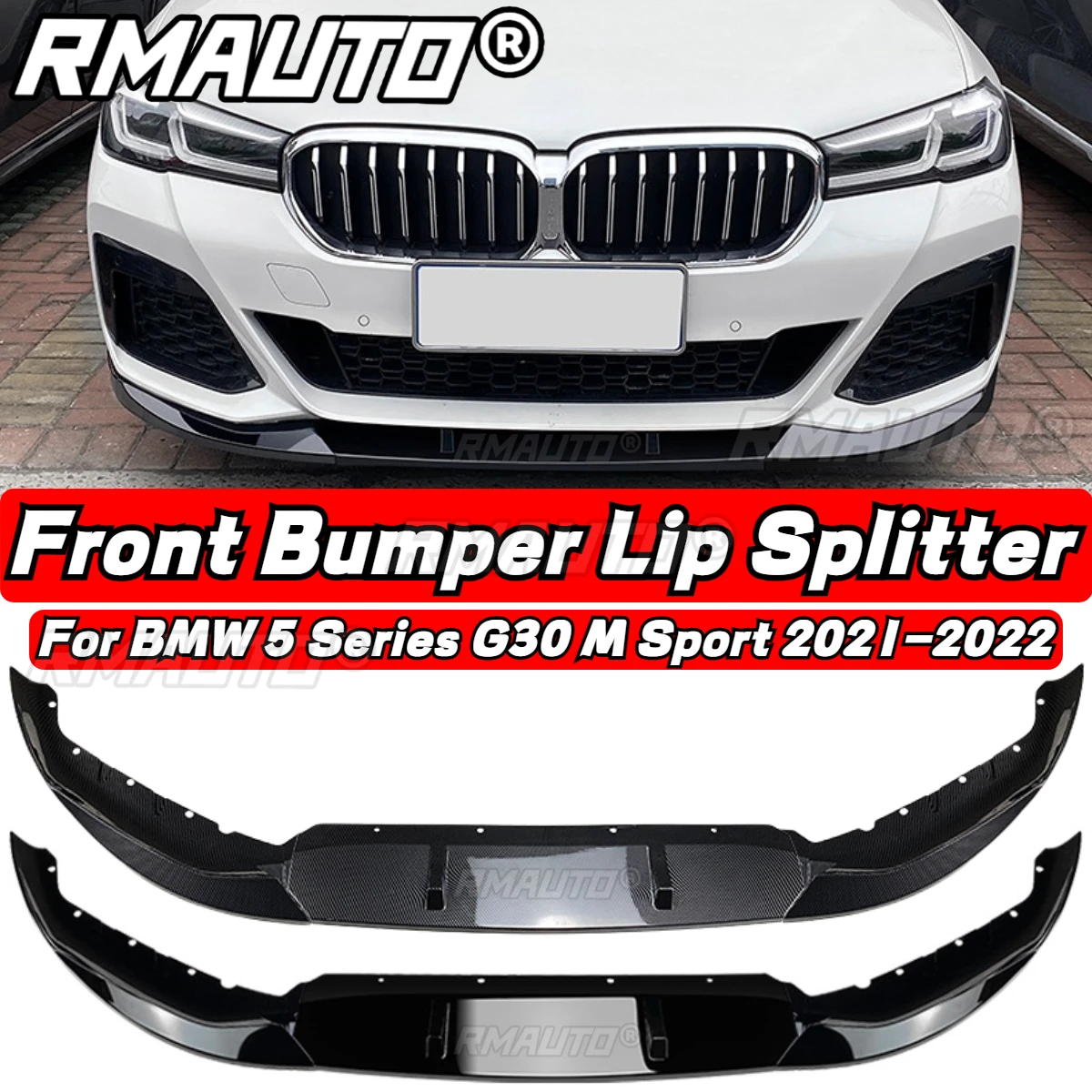 

G30 Front Lip FD Style Front Bumper Splitter Spolier Lip Diffuser Bumper Guard Body Kit For BMW 5 Series G30 M Sport 2021-2022