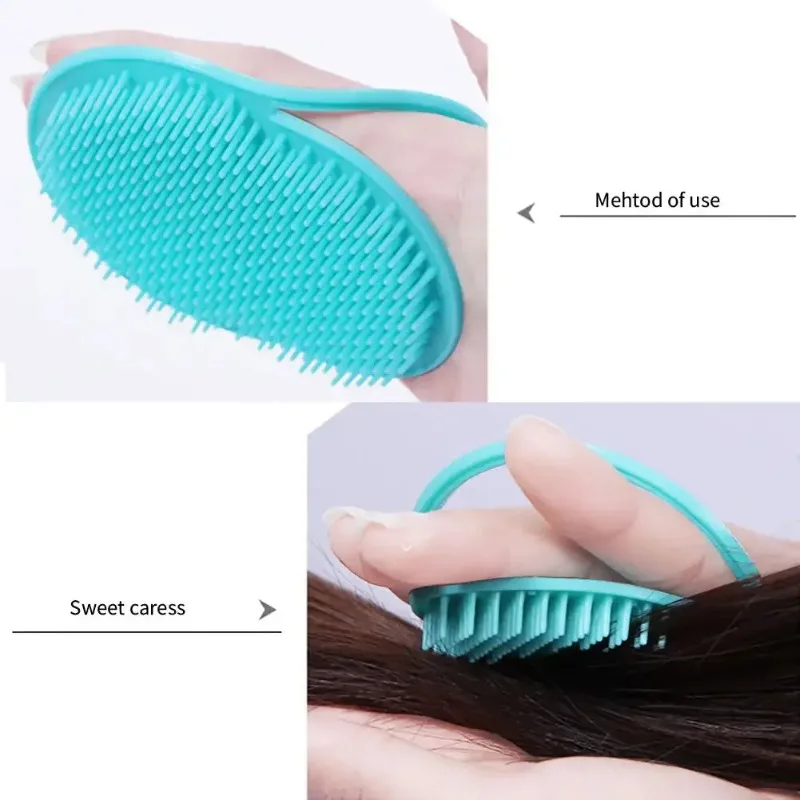 Cepillo de masaje para el cuero cabelludo suave portátil para hombres, cepillo para el pelo y la barba de viaje, peine de mano pequeño y redondo,