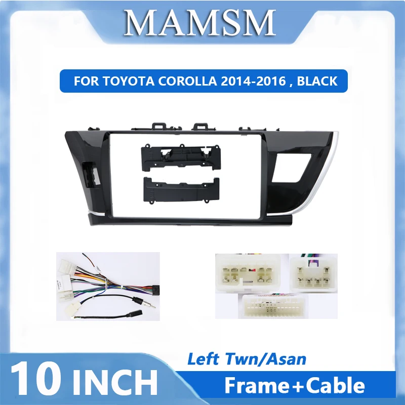 

2 Din Android Head Unit Car Radio Frame Kit For TOYOTA COROLLA 2014-2016 Stereo Dash Fascia Trim Bezel Faceplate