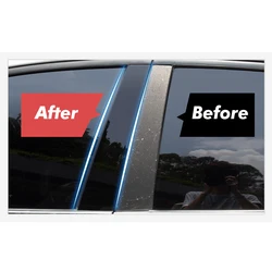 6 Pcs For HYUNDAI GENESIS G80 Sedan 2015 2016 2017 2018 2019 2020-2022 Car Window Pillar Posts Door Trim Sticker Protector