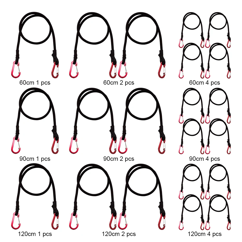 الثقيلة بنجي الحبل سبائك الألومنيوم مطاطا التعادل حزام سلسلة الأمتعة التعبئة حبل حلقة تسلق السنانير الحبل التخييم الملحقات