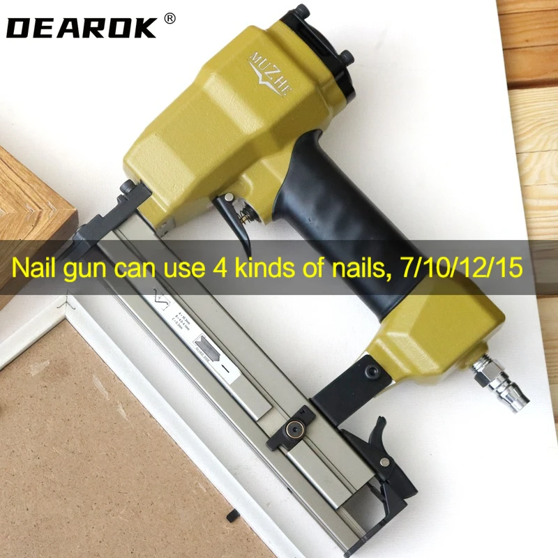 6mm 7-10-12-15 Pneumatic V Nailer Power Tool Nail Gun Frame Fixed Line Angle Nailer Pneumatic Nail Angle Gun V-type Nail Gun