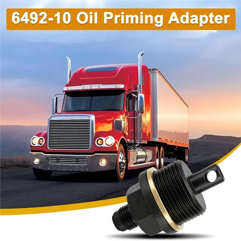 NEW HOT In Stock-For Detroit Diesel DD13& DD15 6492-10 Oil Priming Adapter Kit, M33x2.0 Thread, 27Mm Hex, Includes Hose Dust Cov