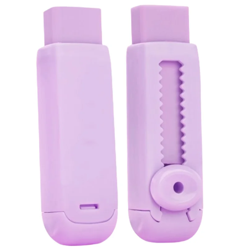 Purple eraser No trace eraser Retractable clean push and pull eraser Test supplies Creative eraser