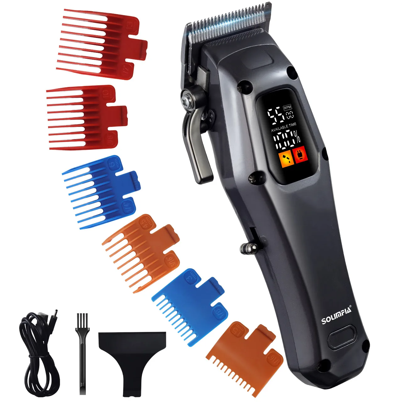 

Solimpia Hair Clipper Set Hair Trimmer Hair Cutting Machine For Man USB Charging Electric Shaver Clippe Trimmer Machine