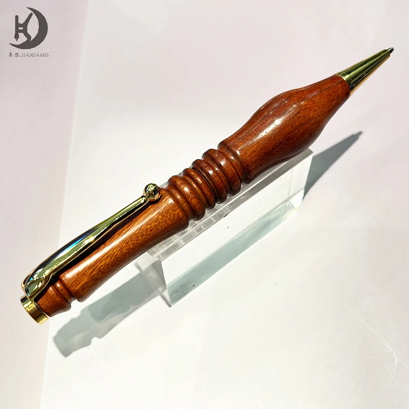 قلم حبر جاف مصنوع يدويًا بشكل فريد من نوعه مصنوع يدويًا من خشب النمر/الخشب الحامض/الأبنوس لكتابة المنتجات المكتبية والمعلم المدرسي للموظفين