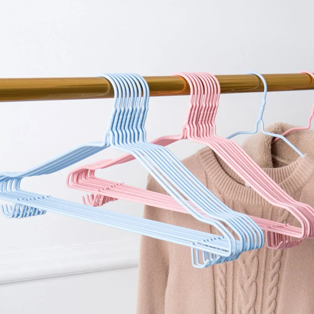 

10 PCS Drying Rack Coat Clothing Clothes Racks Laundry Hanger with Hook Student