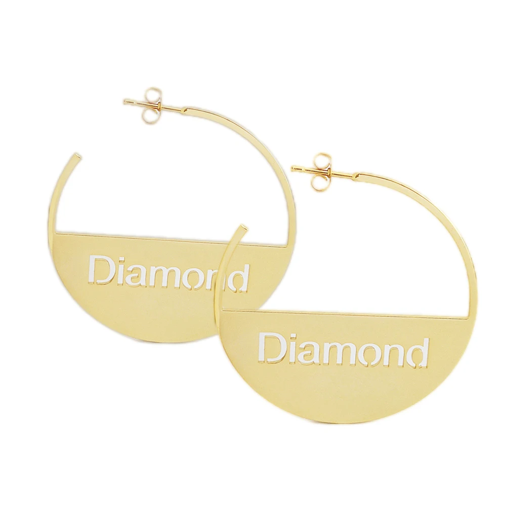 

Женские серьги из нержавеющей стали, с буквами