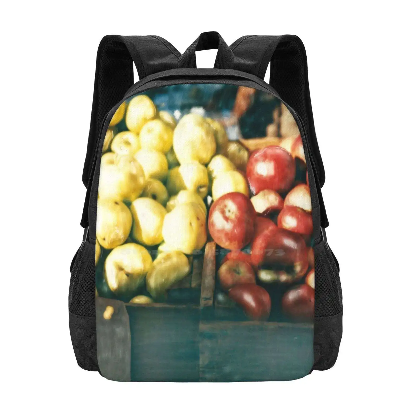 

Green Market  2002 W. Cook Large Capacity School Backpack Laptop Bags City 70 New York Apples Manipulation Sx