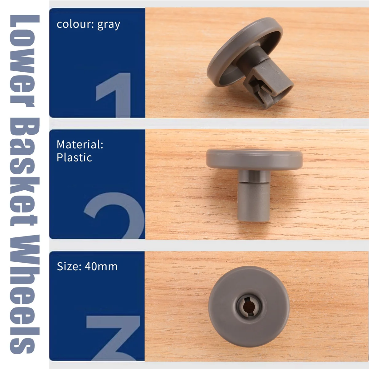 Rodillos de cesta ABRG para lavavajillas, ruedas de lavavajillas, rueda de cesta inferior para rueda de lavavajillas AEG Electrolux FAVORIT Zanussi