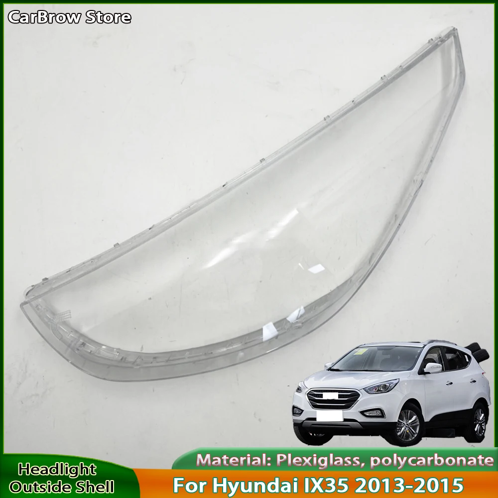 

Для Hyundai IX35 2013-2015 автомобильные аксессуары крышка фары прозрачный абажур лампы корпус фары линза из плексигласа