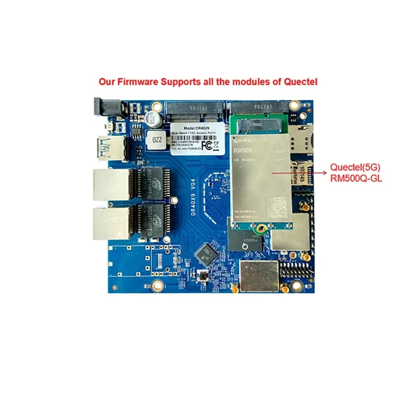 Bande de touristes de catégorie industrielle IPQ4029 IPQ4019 de panneau de routeur de la technologie 5G RM502N-GL RM500Q-GL Gigabit Ethernet stérilisation 11AC 2X2 2.4G 5G