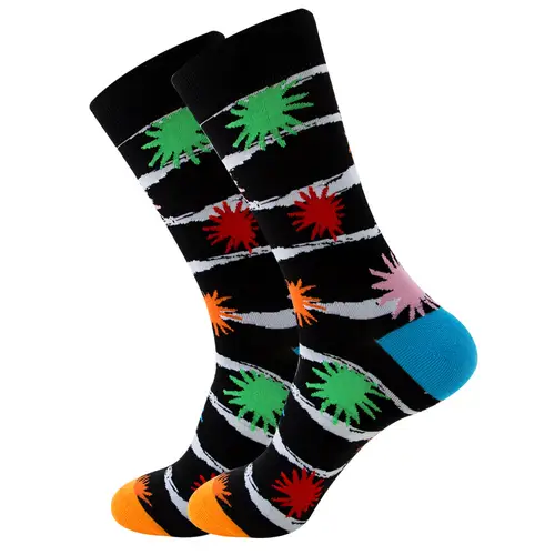 1 Pair New Happy Mens Socks Women Novelty Cartoon Sock Combed Cotton Funny Men's Big Size Crew Hip Hop Thick Long Socks - Image 45
