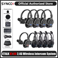 Synco Xtalk 2.4G Full-Duplex Single-Ear Remote Headset Wireless Intercom System for Film and Television Shooting Team Studio